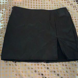 leather mini skirt